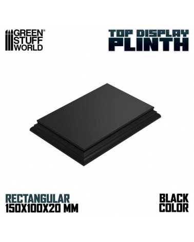 Rectangular Top Display Plinth 15x10 cm Black