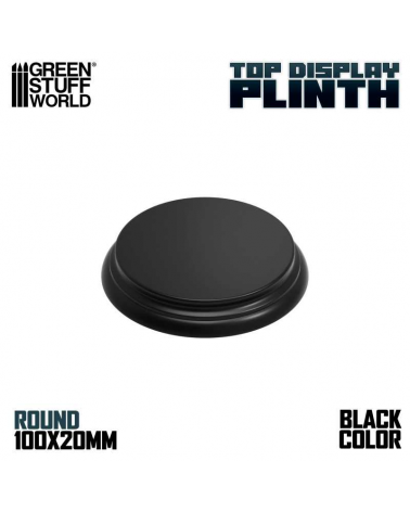 Round Wood display bases 10 cm - Black