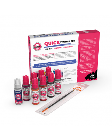 AK QUICK STARTER SET (8 QUICK GEN + 1 MEDIUM + 1 FREE BRUSH)