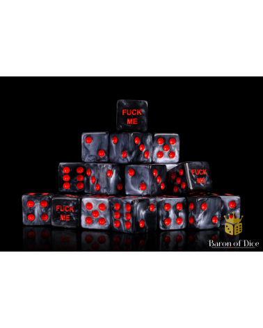 F*** Me Dice - Steel (Square corners)