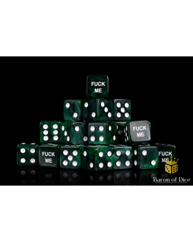 F*** Me Dice - Green (square corners)