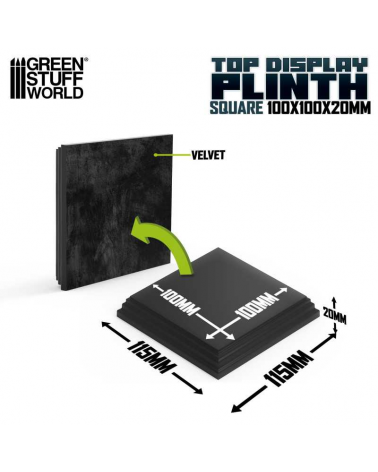 Concour peinture Square Wood display bases 10x10 cm - Black