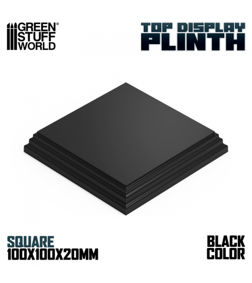 Concour peinture Square Wood display bases 10x10 cm - Black
