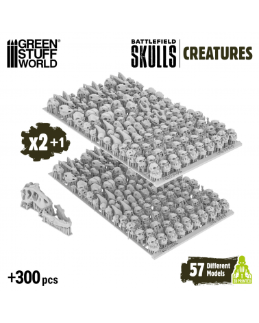 300x Crânes de Créatures / Battlefield Creature Skulls 1:48-1:35