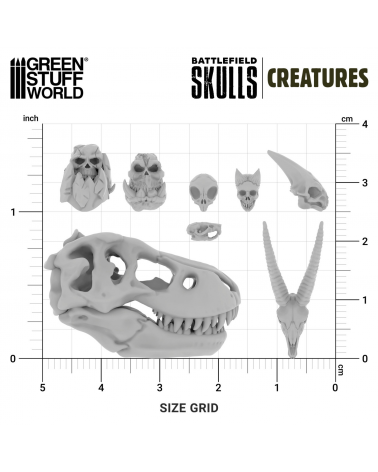 300x Crânes de Créatures / Battlefield Creature Skulls 1:48-1:35