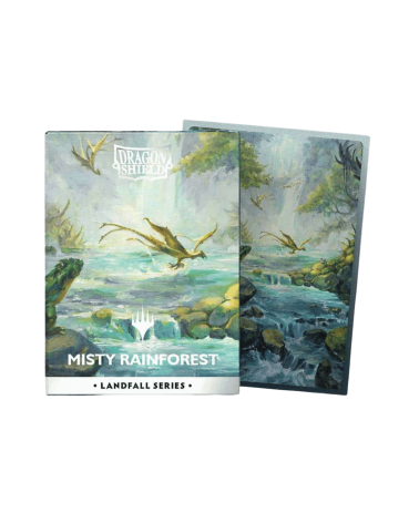 Dragon Shield Standard size License Sleeves - Landfall Series - Misty Rainforest (100 Sleeves)