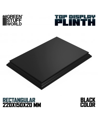 Rectangular Top Display Plinth 22x15 cm Black