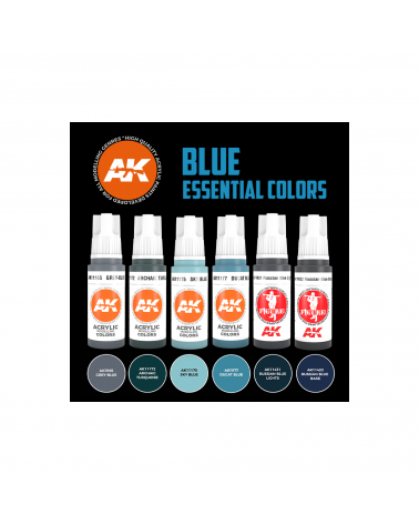 AK - Blue Essential Colors Set (3rd Generation) (6x17mL)