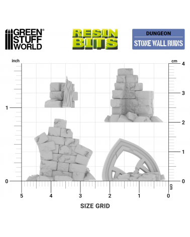 Stone wall ruins 1:48
