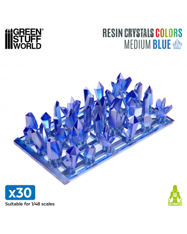 Cristaux de Résine BLEUS - Moyen