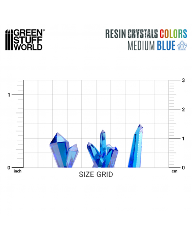 Cristaux de Résine BLEUS - Moyen