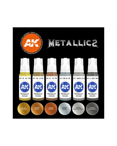 AK-Metallics Set (3rd Generation) (6x17mL)