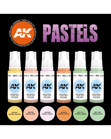 AK-Pastel Set (3rd Generation) (6x17mL)