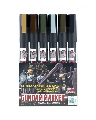 Set 6 Marqueurs - MSV Set - Gundam
