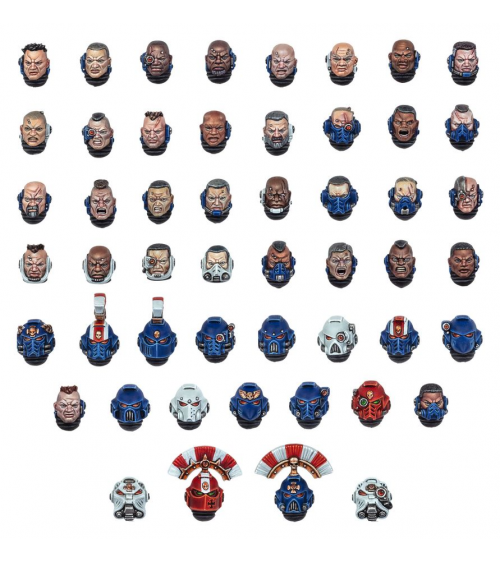 Têtes de Space Marine