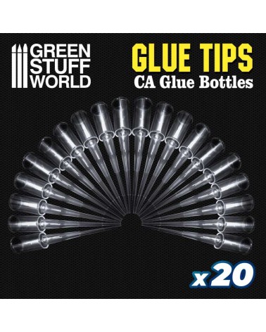 20x Precision tips for Super Glue Bottles (Pour colle forte)