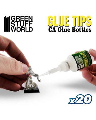 20x Precision tips for Super Glue Bottles (Pour colle forte)