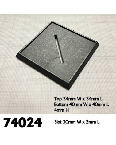 40mm Square Plastic Base (10)