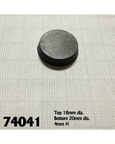 20mm Round Plastic Flat Top Base (25)